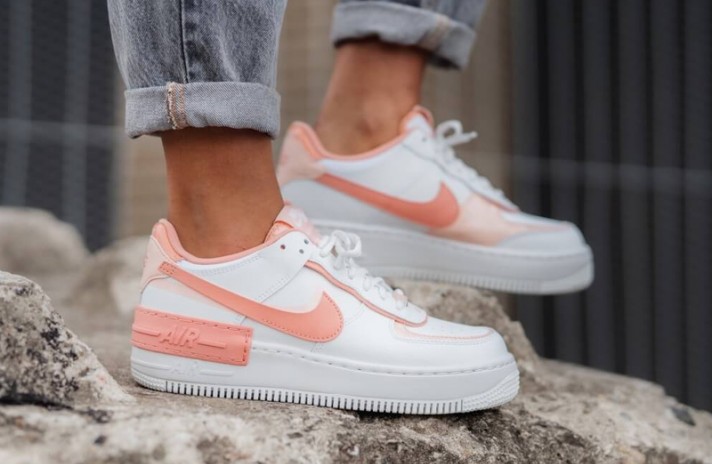 Nike Air Force 1 Shadow White and Pink