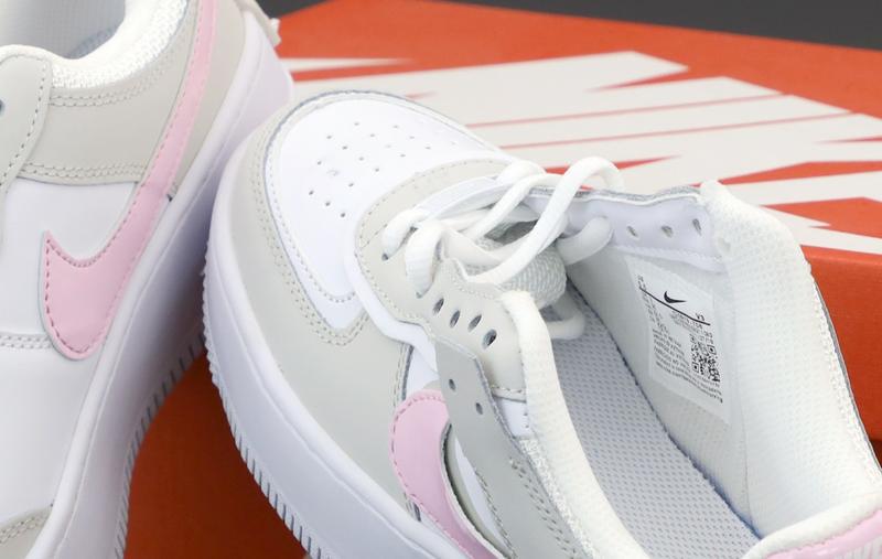 Nike Air Force Shadow White Grey Pink