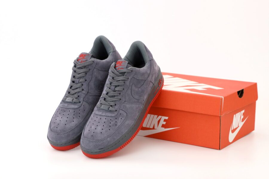 Nike Air Force 1 Low Suede Grey Red