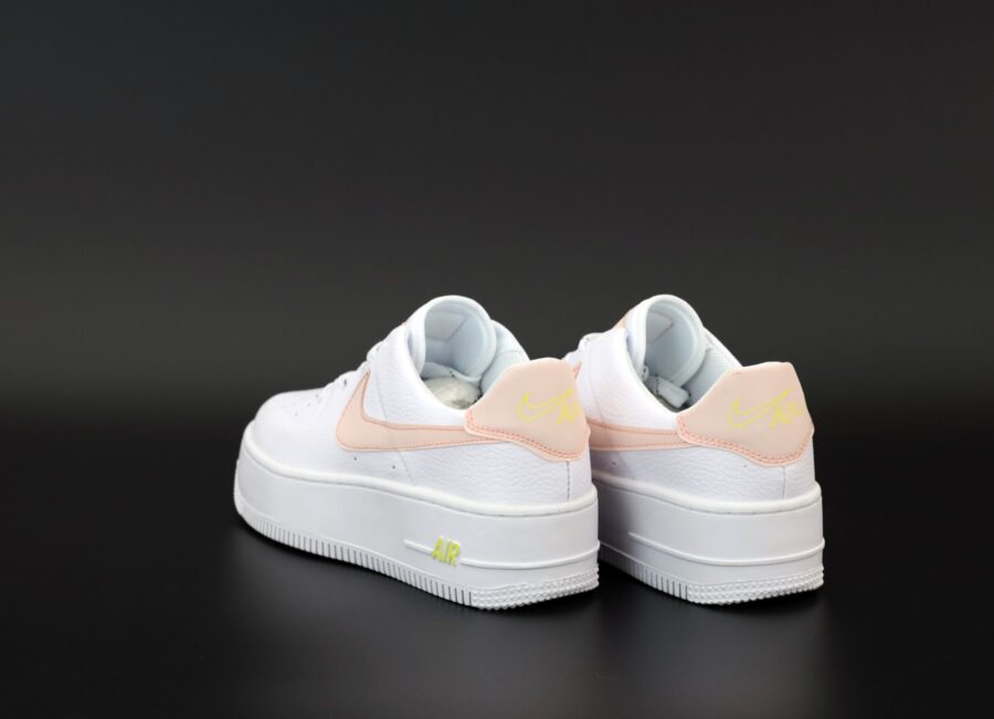 Nike Air Force 1 Sage (White Optic Yellow - Pale Pink)