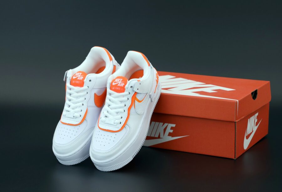 Nike Air Force 1 Shadow White - Total Orange