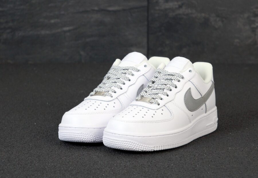 Nike Air Force 1 Low 3M Static Reflective White Wolf Grey
