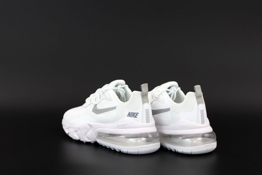 Nike Air Max 270 React "White / Lt Smoke Grey / Pure Platinum"