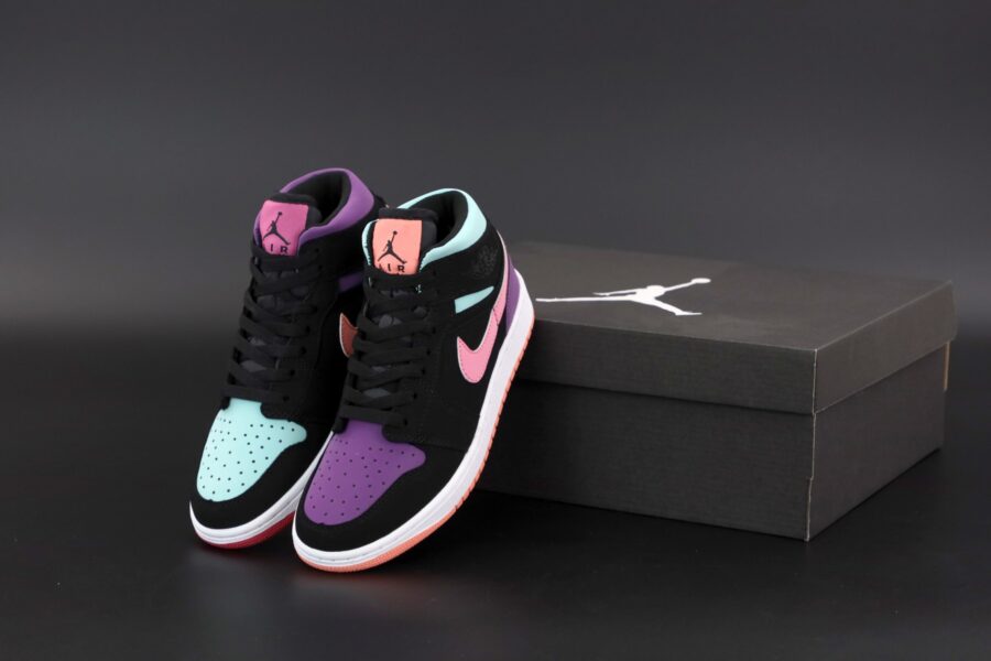 Nike Air Jordan 1 Mid Candy Black Multi Color