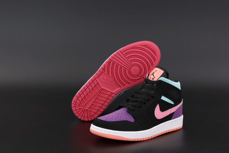 Nike Air Jordan 1 Mid Candy Black Multi Color
