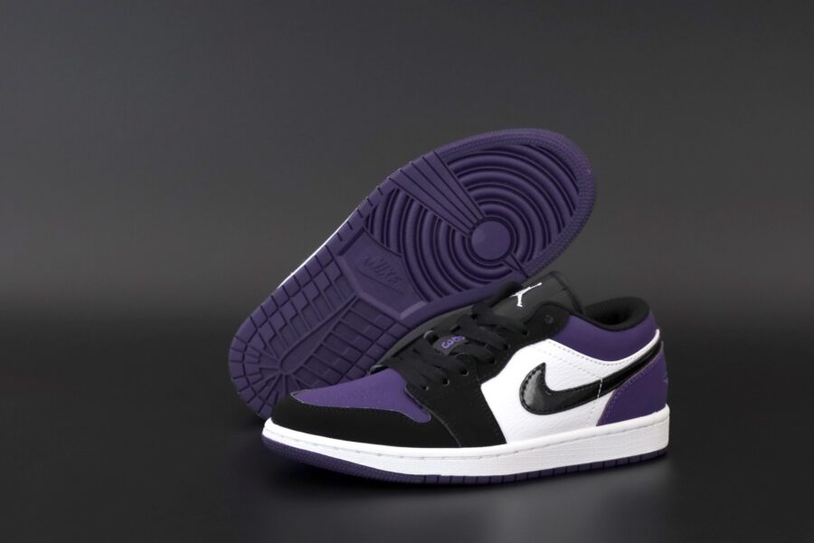 Nike Air Jordan 1 Low White Black-Court Purple