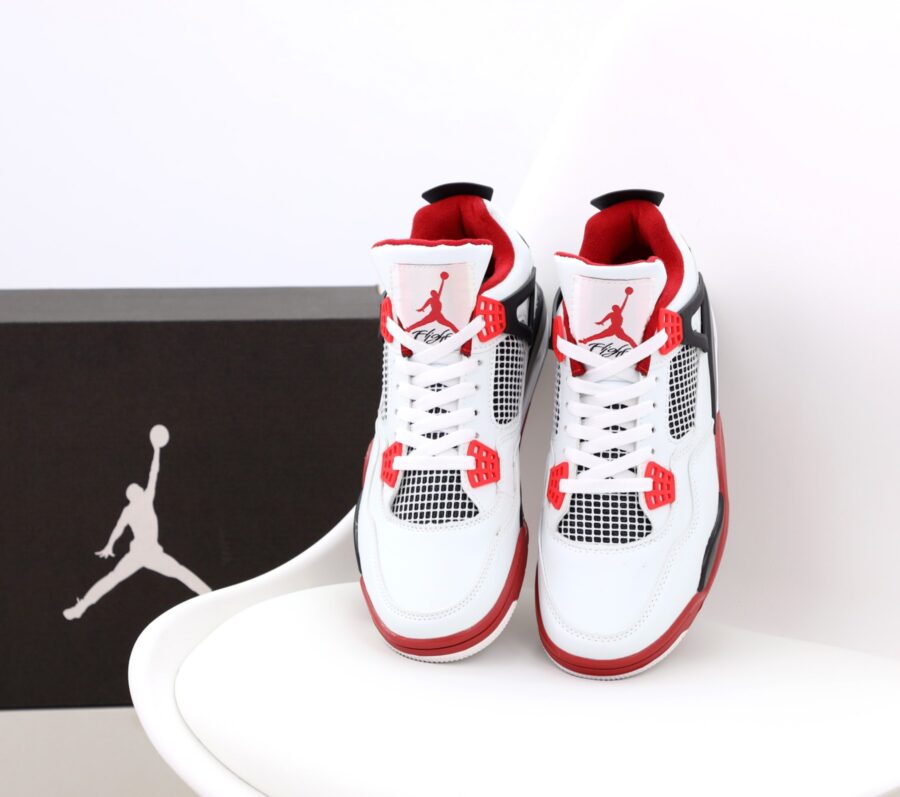 Nike Air Jordan 4 Retro White Varsity Red-Black