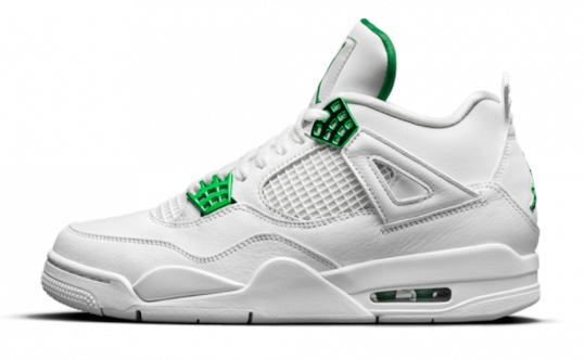 Nike Air Jordan 4 Retro Metallic Pack WhitePine Green
