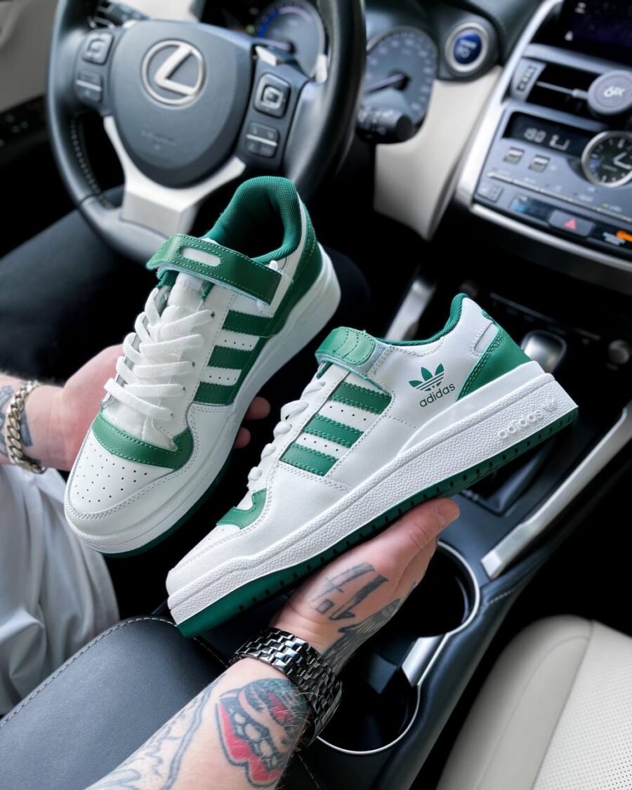 Adidas Forum White Green 3